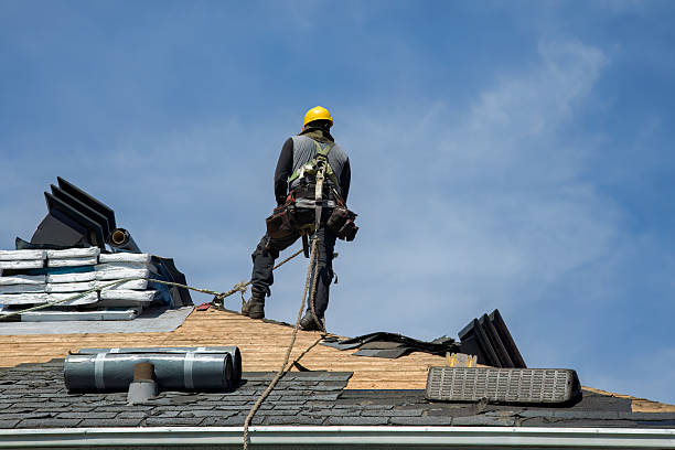 Professional Gutter Installation technician working in East Fultonham, OH